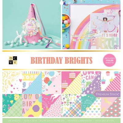DCWV Birthday Brights Designpapiere - Paper Pad